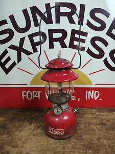 Coleman 1960's Lantern Red 200A with Globe Camping For parts or Repair