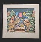 RARE MAURICE SENDAK SIGNED ART Where The Wild Things Are Birthday Party Limited