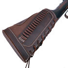 Coffee Leather Gun Buttstock Ammo Pouch For .22LR .17hmr .22MAG For Henry Rifle