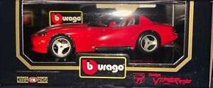 Burago Diamond Dodge Viper RT/10 1992 Red Diecast Car Model 3025 1/18 NIB