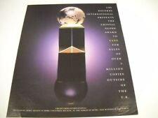 SADE The Crystal Globe Award - 5 Mil outside U.K. original 1988 Promo Poster Ad