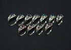 WHOLESALE 11PC 925 SOLD STERLING SILVER NATURAL BLACK ETHIOPAN OPAL RING LOT B