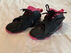 Nike Air Jordan Retro 8 Girls Shoes Size 1 Y Youth 488440-008 Black Pink