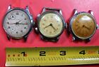 3 Old vintage 2 Pusher Chronograph Cases And Movements  LOOK !!