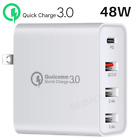 Multi USB C PD Fast Quick Charge 3.0 Wall Charger Adapter For iPhone Samsung LG