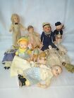 Lot Of 13 Antique Vintage dolls Compo, wood, porcelain