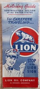 1949 Lion Oil Company Southeastern U. S. Motoring Guide including Cuba / 34 x 18