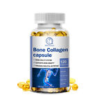 Bone Collagen Peptides Pills Vitamin C D 120 Capsules for Hair, Skin, and Nails