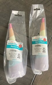 Birthday Party Hats Wearable Unicorn Horns Brand New 2 Packs Total 8 Paper Horns
