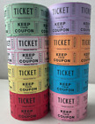 Raffle Tickets Roll of 500 Double Stub as Pictured Split The Pot 50/50 Made USA