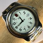 Vintage Victorinox Swiss Army Mens Two Tone Officers Date Quartz Analog Watch