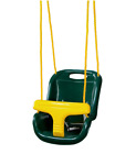 WS 4001G Plastic Infant Swing with Nylon Rope Swing Set Attachment Green Yellow