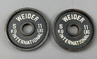 Set of 2 Weider International 5.5 KG, 11 LBS Each Olympic Weight Plates 2