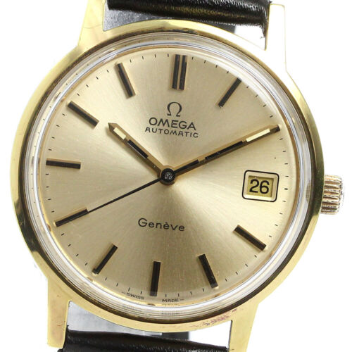 OMEGA Geneve 166.0163 Cal.1012 Date gold Dial Automatic Men's Watch_800585