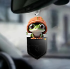 2D Acrylic Cute Frog In The Pocket, Car Rearview Mirror Decorative Pendant, Bag