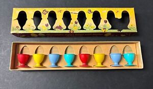 Vintage Western Germany Easter Chocolate Candy Box with 8 Plastic  Egg Cups