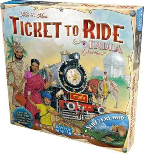 India & Switzerland Map Collection 2 - Ticket to Ride Board Game New & Sealed