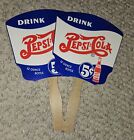 🔥 🔥  40's Pepsi Cola Pepsi and Pete REPRODUCTION Hand Fan You Get 2 🔥 🔥