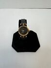 Gucci 2000L 18K Gold Plated Women's Round Stack Watch - 22mm with Black Dial