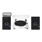 Audio Technica AT-LP60XBT-WW Automatic Turntable White with Speakers Bundle