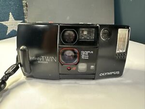 New ListingOlympus Infinity Tele AF-10 Twin Film Camera 35mm Point & Shoot Tested