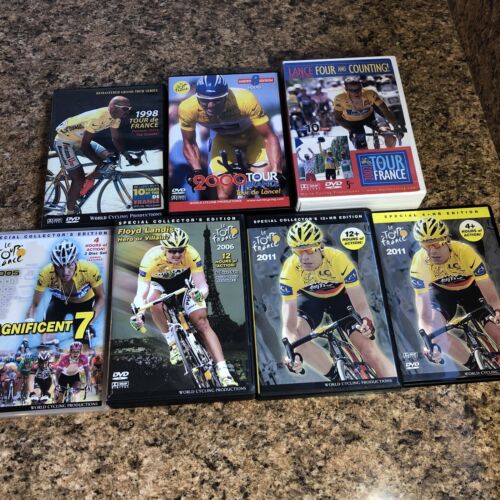 7 Tour de France World Cycling DVDs 1998, 2000, 03, 05, 06, 2011