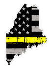 Maine State (E20) Thin Yellow Line Dispatch Vinyl Decal Sticker Car/Truck Laptop