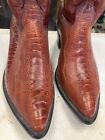 Nocona Handmade Fine Dark Brown Ostrich Leg Western Cowboy Boot Mens'12 EE USA