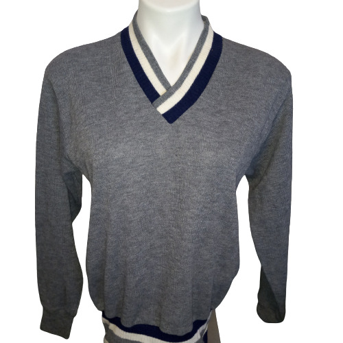 Auburn Men's Large Knit Wear Pullover Gray Sweater Vintage