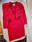Dani Michaels Size 14 Holiday Red Blazer and Dress Vintage 80s