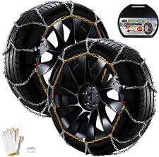 Snow Chains for Car SUV Pickup Trucks Car Adjustable Snow Tire Chains 2 set