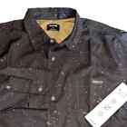 L Hurley upf 50 dry mens ls hidden zip pocket brown button down vented shirt $75