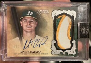 2021 Topps Dynasty MATT CHAPMAN Auto Dirty Game-Used Patch Auto #1/5 Giants A’s