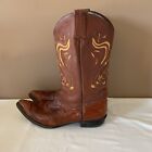 Men's vintage AFRICAN brown leather exotic cowboy boots Mexico 12