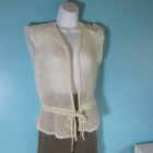 Vintage Wool Mohair Loose Knit Sweater Women Sz L Joseph Magnin 50's Sleeveless