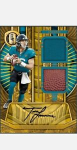 2021 Panini Gold Dual Rookie Patch Auto TREVOR LAWRENCE RC RPA Digital Card