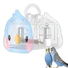 Small Bird Travel Cage Carrier Transparent Parakeet Carrier Backpack with Sta...