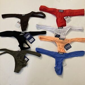Lot of 7 Thongs Mens Summer Cool Thin Underwear US Size M-L with pouch JOK