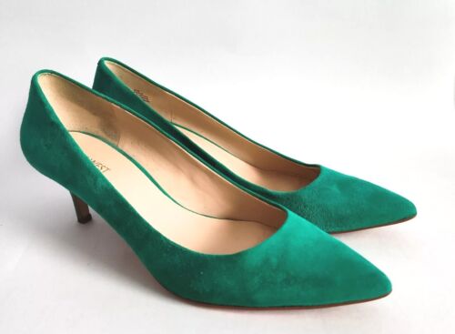 Nine West Xeena Emerald Green Suede Pointy Toe 2.5