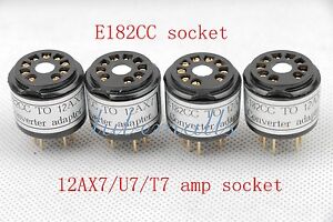 1piece Gold E182CC CV5766 7119 TO 12AX7 12AU7 12AT7 tube converter adapter
