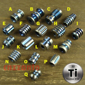 17 styles Titanium Ti lanyard bead paracord beads for knife Tool EDC gear
