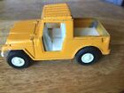 Vintage Tootsie Toy Jeep Truck Orange Die Cast Metal 1969