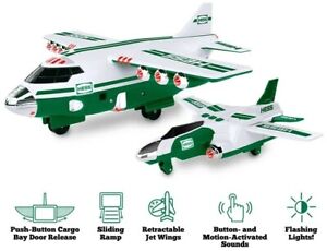 Hess Toy Trucks Cargo Plane And Jet Green White 2021 Limited Edition~ New in Box