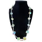 Vintage VENDOME Crystal Necklace 1950s Mid Century Glam Cube Accent 25”