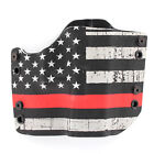 R&R HOLSTERS: OWB Kydex Holster for Glock handguns - USA Grunge Red Line