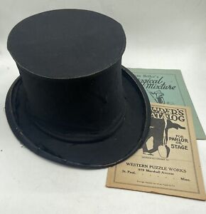 Antique 1880s French Collapsible Top Hat P. Paris & Period Conjurers Magazines