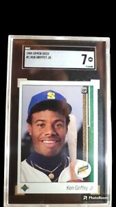 Ken Griffey Jr. 1989 Upper Deck SGC 7 Rookie Baseball Card RC Mariners MLB #1