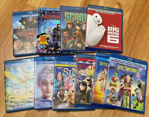 Family Kids Blu Ray Animated Movies Lot of 11 Hotel Transylvania 1,2,3 ++