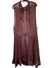 Study Upcycle Repupose Display Burgundy Silk Flapper dress 20s