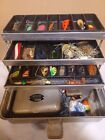 SOLID Vintage Umco Aluminum Tackle Box # 133 With Additional P9 Box And Contents